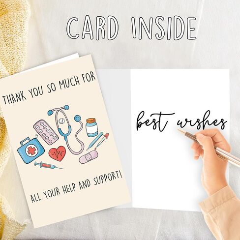 OJsensai Funny Thank You Card for Doctor Nurse, Cute Nursing Preceptor Gifts, Medical Staff Appreciation, Doctor Day for Him her in Saudi Arabia