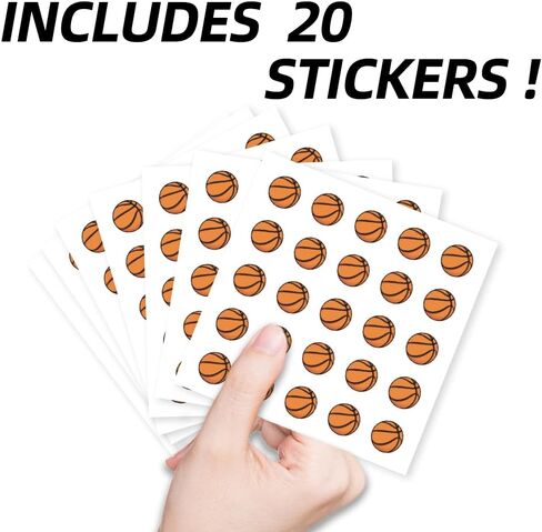 AHANDMAKER 500Pcs Basketball Cartoon Self-Adhesive Stickers, Sport Stickers Athletic Decals for Sports Room, School Lockers, Crafting, Planners in Kuwait
