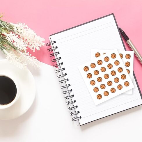 AHANDMAKER 500Pcs Basketball Cartoon Self-Adhesive Stickers, Sport Stickers Athletic Decals for Sports Room, School Lockers, Crafting, Planners in Kuwait