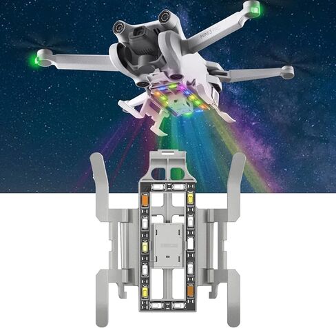 G · PEH LED Colorful Landing Gear Compatible with DJI Mini 3 Pro,Foldable Height-Enhancing Extender for Mini 3 Pro Landing Gear Accessory in Saudi Arabia
