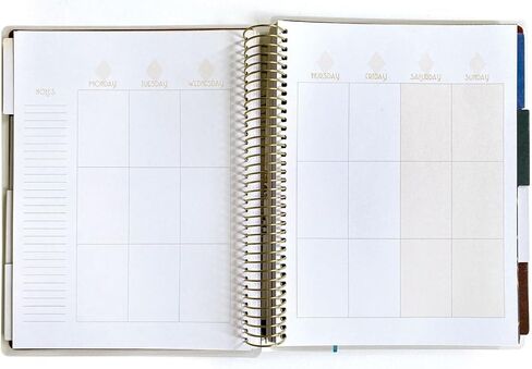 Paper House Productions 12 Month Undated 9.5" Planner with Month and Event Flag Stickers - Deco Style in Kuwait