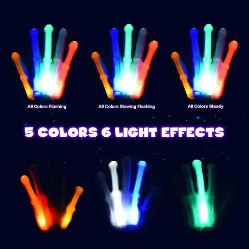 Cool Toys LED Gloves,Boys Toys Age 3-5 6-8 8-12 Year Old with 6 Flash Mode,Fun Toys Gifts for Halloween Christmas Birthday in Saudi Arabia