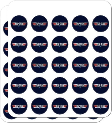 Top Gun Rendered Logo 1" Planner Calendar Scrapbooking Crafting Clear Stickers in Saudi Arabia