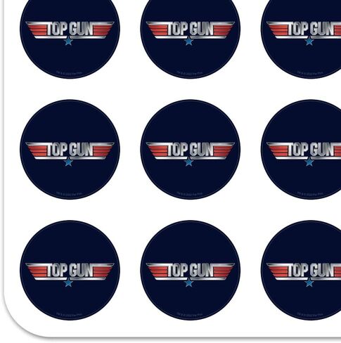 Top Gun Rendered Logo 1" Planner Calendar Scrapbooking Crafting Clear Stickers in Saudi Arabia