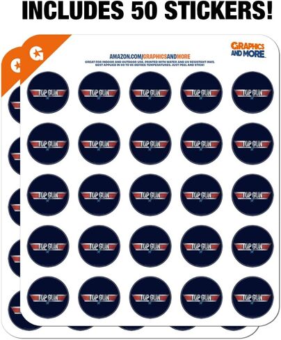 Top Gun Rendered Logo 1" Planner Calendar Scrapbooking Crafting Clear Stickers in Saudi Arabia