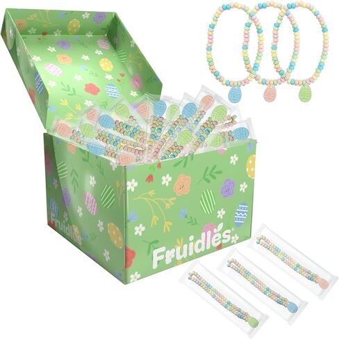 Easter Bunny Candy Necklace, Multicolor Fruit-Flavored Chewables for Party Favors in Kuwait