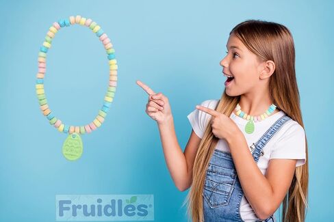 Easter Bunny Candy Necklace, Multicolor Fruit-Flavored Chewables for Party Favors in Kuwait