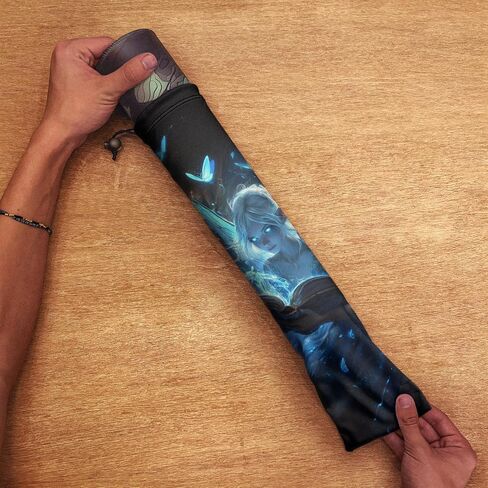 Angel Microfiber Playmat Storage Bag for Card Games, with Fantasy Art Design – Fits Magic the Gathering & More (11x43 cm / 4.3x16.9 in) in Saudi Arabia
