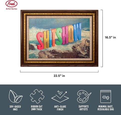 Genuine Fred Shitshow by Wayne White, 500 Piece Puzzle, Multicolored (5280376) in Kuwait