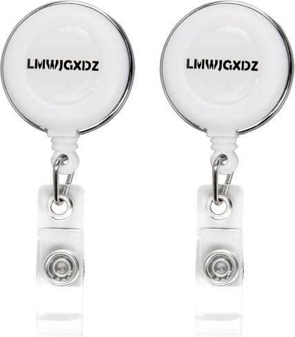 2 حزمة حامل شارة مريحة وأنيقة قابلة للسحب - مثالي للمفاتيح وشارات الهوية بكرات شارة مفاتيح ، ومقاطع حامل الهوية ، وأكثر تشملها. in Kuwait