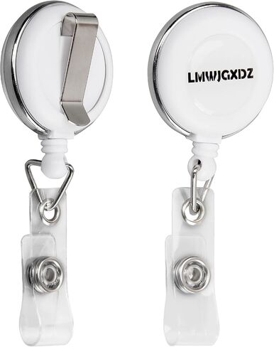 2 حزمة حامل شارة مريحة وأنيقة قابلة للسحب - مثالي للمفاتيح وشارات الهوية بكرات شارة مفاتيح ، ومقاطع حامل الهوية ، وأكثر تشملها. in Kuwait