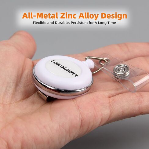 2 حزمة حامل شارة مريحة وأنيقة قابلة للسحب - مثالي للمفاتيح وشارات الهوية بكرات شارة مفاتيح ، ومقاطع حامل الهوية ، وأكثر تشملها. in Kuwait