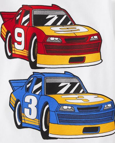 The Children's Place,Baby Boys,and Toddler Vehicle Short Sleeve Graphic T-Shirts,Multipacks,Excavator/My Luck/Race Cars 3-Pack,5 Years in Saudi Arabia