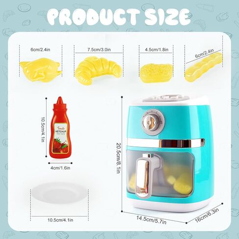 لعبة Air Fryer for Kids ، change Changing Kids Kids Kitch Playets ، Play Play Food. in Kuwait
