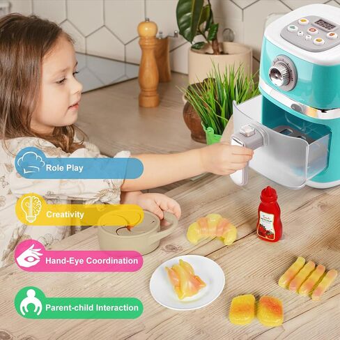 لعبة Air Fryer for Kids ، change Changing Kids Kids Kitch Playets ، Play Play Food. in Kuwait
