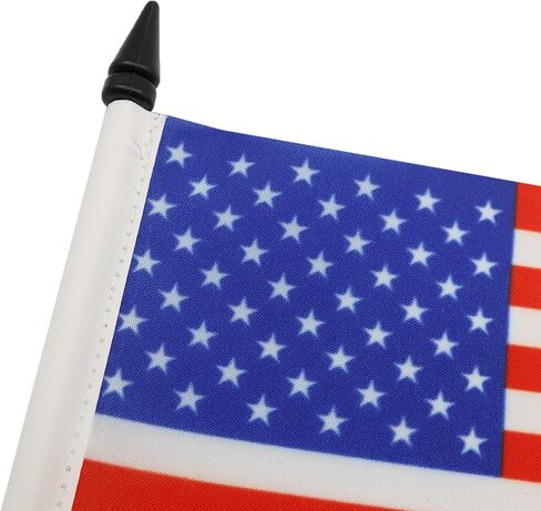 United States Table Flag 4'' x 6'' - USA - US - American Desk Flag 15 x 10 cm - Black plastic stick and base - AZ FLAG in Kuwait