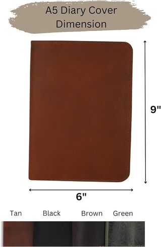 Leather Journal Cover | (5.75"x8.25") Notebook Medium A5 | Refillable Cahier | Leather Bound Journal Cover for Travelers Writers | Gift for Anyone (Brown) in Kuwait