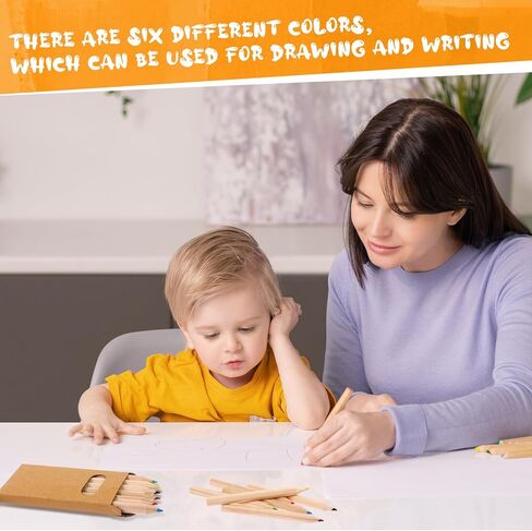 150Packs/900Pcs Colored Pencils Bulk Mini Drawing Pencils Set for Kids, 3.5inch Short Fat Color Pencils for Adult Coloring Books, Classroom School Drawing Birthday Wedding Party Favors in Saudi Arabia