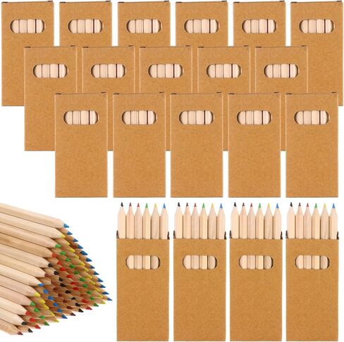 150Packs/900Pcs Colored Pencils Bulk Mini Drawing Pencils Set for Kids, 3.5inch Short Fat Color Pencils for Adult Coloring Books, Classroom School Drawing Birthday Wedding Party Favors in Kuwait