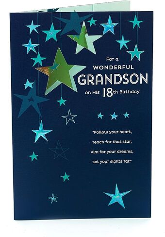 UK Greetings 18th Birthday Card for Grandson - Sentimental Design in Saudi Arabia