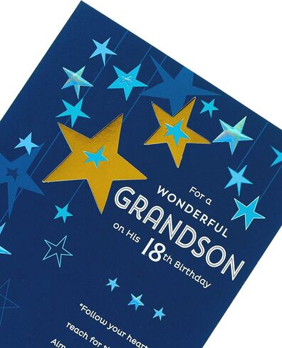 UK Greetings 18th Birthday Card for Grandson - Sentimental Design in Saudi Arabia