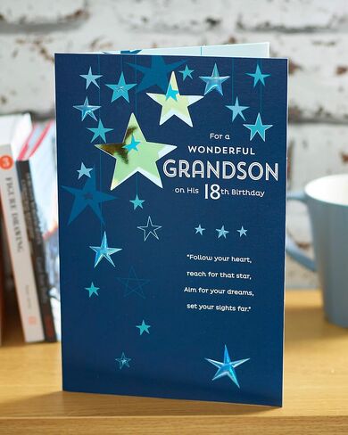 UK Greetings 18th Birthday Card for Grandson - Sentimental Design in Saudi Arabia