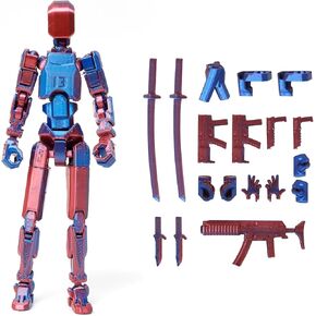 Assembly Completed T13 Action Figure, Assembled Titan 13 3D Printed Action Figure, Lucky 13 Action Figure Dummy 13