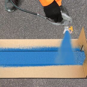 4 x 92 Inch Parking Lot Stencil, Easy to Use Straight Line Stencil, Cardboard Foldable & Reusable for Pavement Marking, Parking Lots, Road Markings, Factory Lines, Driveways (HandicapStencil)