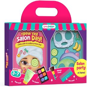 LoveDabble Salon and Makeup Pretend Play Kit for Girls and Boys - Yippie Yay! Salon Day! | Kids Activity Kit for Ages 3-7