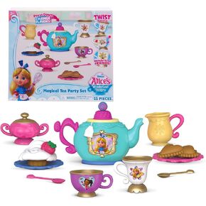 Disney Junior Alice’s Wonderland Bakery Tea Party, Kids Tea Set for 2, Officially Licensed Kids Toys for Ages 3 Up by Just Play