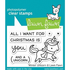 Lawn Fawn Clear Stamps - LF1218 Winter Unicorn