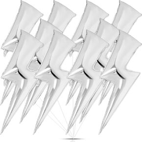 Deekin 10 Pcs Large Lightning Bolt 45 Inch Flash Balloons Foil Flash Birthday Party Supplies Lightning Bolt for Birthday Wedding Graduation Decorations(Black) in Kuwait