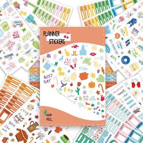 Monthly Planner Stickers - 18 Sheets 785 Vintage Holiday Calendar Stickers for Planning, Journal, Scrapbooking, Journaling - Month Week Date Stickers for Daily, Planner Accessories