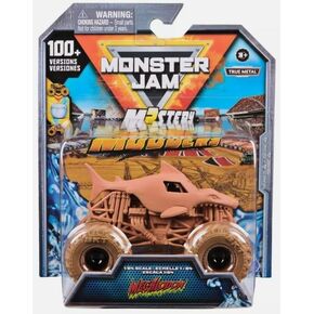 Monster Jam Megalodon Die-Cast Monster Truck, Mystery Mudders Wash to Reveal, 1:64 Scale
