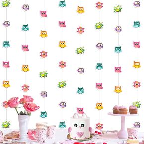 Kreatwow Owl Hanging Garland 8pcs Owl Party Banner Owl Streamers Owl Party Decorations Owl Bunting Banner for Owl House Birthday Party Banner Banner Banner Banner Own