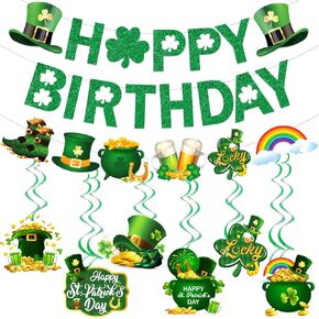 TTDQ St Patricks ديكورات عيد ميلاد القديس باتريكز يوم عيد ميلاد سعيد مع القديس باتريكز معلقة ديكورات محظوظة واحد ديكورات عيد ميلاد لسيخمة عيد القديس باتريك ، الأخضر in Kuwait