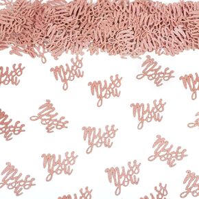 Miss You Glitter Confetti for We will Miss You Retirement Party Table, Goodbye Going Away Party Decorations Farewell Confetti Decorations Office Work Party Supplies 100 Pieces Black