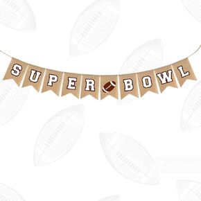 American Football Banners Football Hanging Banners for Sports Theme Party Decoration, Half Time Words Gridiron Banners for Sports Party Decoration Ball Game Home Gathering Hanging Accessories Supplies