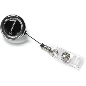 Chrome Clip-On Badge Holder