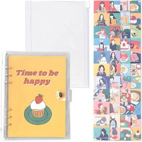 Monolike A5 Happy and Lucky Diary Set, Green park - Academic Planner Weekly & Monthly Planner with PVC Cover, Zipper bag