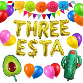 Three Esta Birthday Decorations Mexican Third Birthday Party Decoration 3rd Birthday Decorations Three Birthday Decorations Fiesta Birthday Party Decoration Cinco De Mayo Mexican Taco Party Decoration