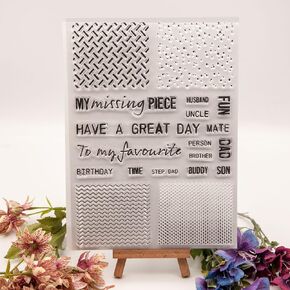 LZBRDY Bee Hexagons Honeycomb Hello Bee Happy Wishes Words Clear Stamps for Card Making and Scrapbooking, Arts Crafts Silicone Stamps