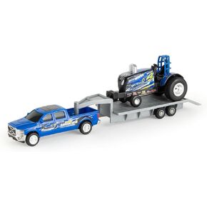 Agriculture 1/64 New Holland Blue Barracuda سحب الجرار مع شاحنة صغيرة ومقطورة 47570