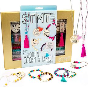 STMT DIY Jewelry ، تصنع 15 قطعة مجوهرات متميزة ، مجموعة من طقم سوار عالية الجودة ، تتميز بحبات رسائل للأساور وسحر سوار المينا ، وصنع المجوهرات ، وهدايا فتاة في سن المراهقة الرائعة