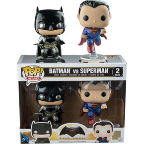Funko DC Heroes Batman VS. Superman Metallic 2-Pack Pop Vinyl Set