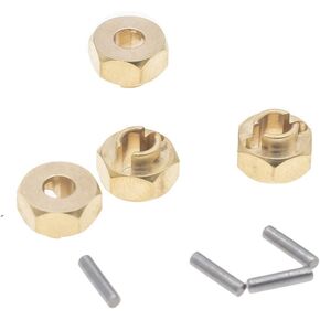 4pcs 7mm Brass Hex Wheel Hubs 3mm Thick for AXIAL SCX24 AXI90081 Upgrades 1/24 RC Crawler Car