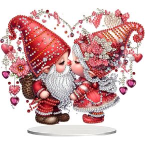 2D Diamond Painting Kits, Tabletop Diamond Art Kits for Adults, 7.8x7.8 Inch, Desk Placement Ornament Acrylic Rhinestone Crafts, Home Stand Up, Double Sided, Diamond Art for Valentine's Day Decor