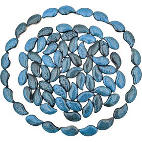 500g/1.1lb شكل البتلة السيراميك قطع البلاط الفسيفساء ، والألوان العشوائية غير النظامية البلاط الفسيفساء لمشاريع الفسيفساء الفسيحة وديكور المنزل DIY. (بتلة 08) in Kuwait