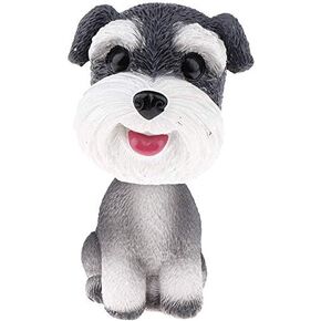 Simulation Shaking Head Dog Bobble-Head Dog Toy for Car Interior Dashboard Ornament - Schnauzer