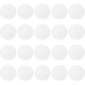 ibasenice Badge Covers Badge Film PVC Material Covers 20pcs Pattern Protection for Pin Badges Round Buttons Wide Application Transparent Badge Protective Film Sheet Sheet Sheet
